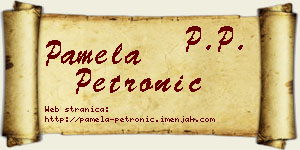 Pamela Petronić vizit kartica